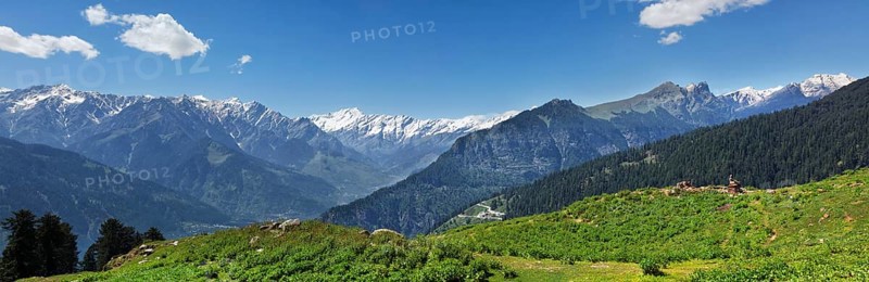 Panorama of Himalayas near Manali