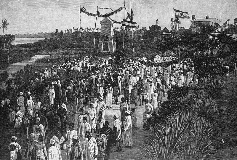 Einweihung des Wissmann-Denkmal in Bagamoyo