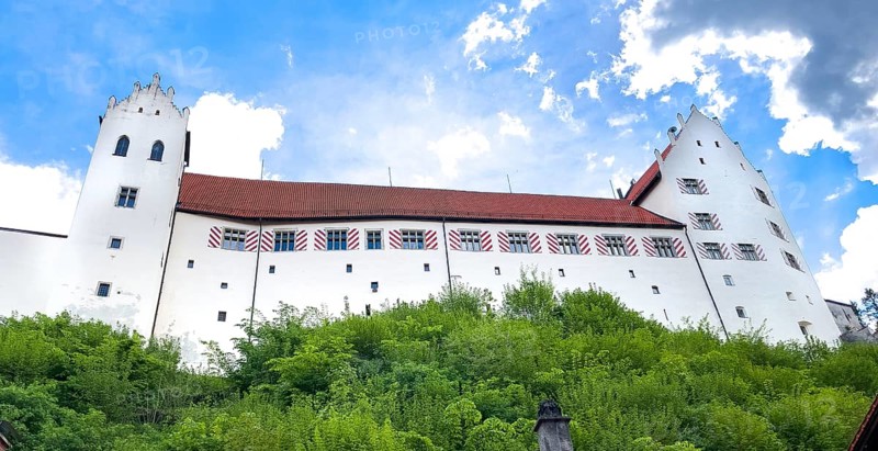 View from city side of Hohes Schloss Fuessen