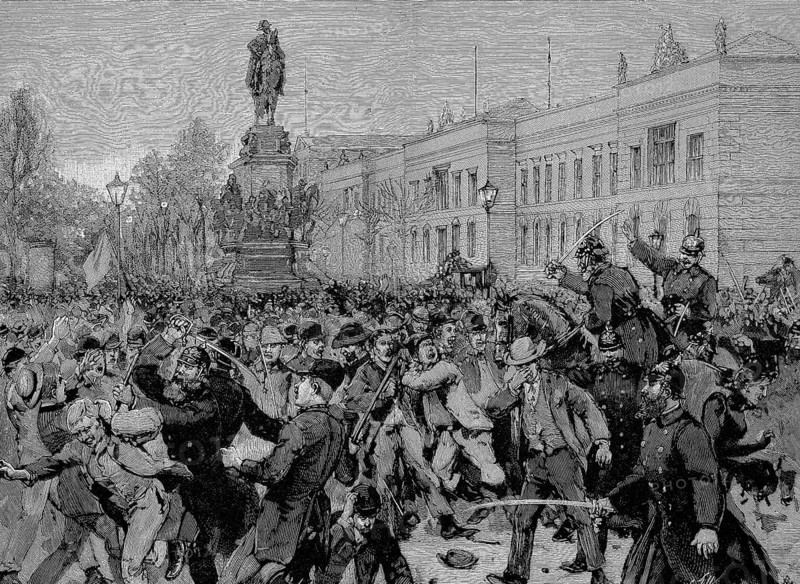 Die Strassenunruhen in Berlin