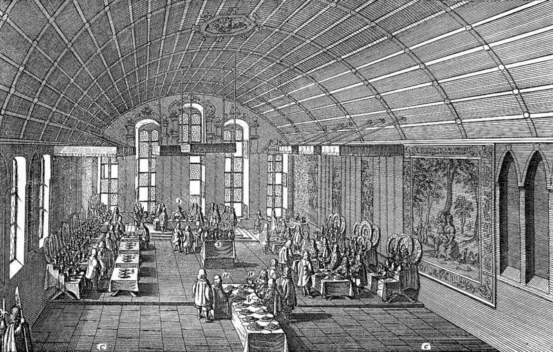 The Coronation Banquet of Emperor Leopold I and the Electors on the Roemer in Frankfurt