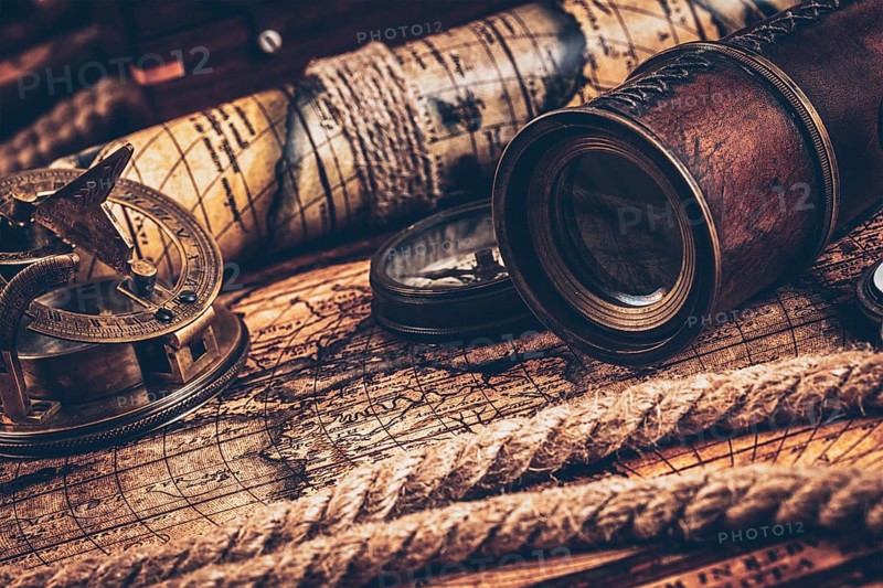 Travel geography navigation concept still life background