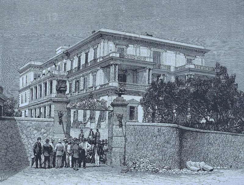 Das Schloss der Kaiserin von Oesterreich in Korfu. Achilleion ist ein Palast in Gastouri