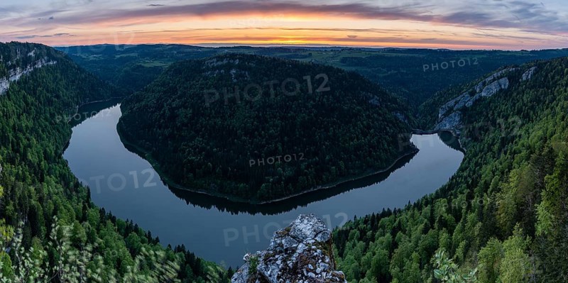 Sunset over Lac de Moron