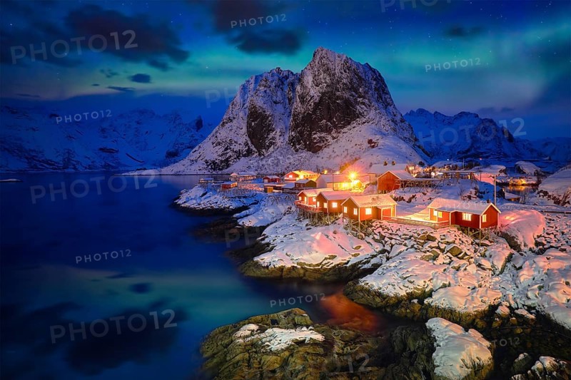 Famous tourist attraction Hamnoy fishing village on Lofoten Islands