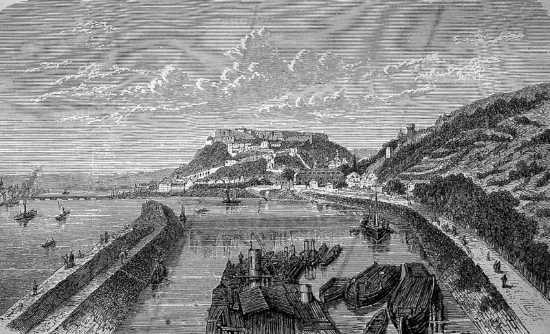 Festung und Ort Ehrenbreitstein bei Koblenz