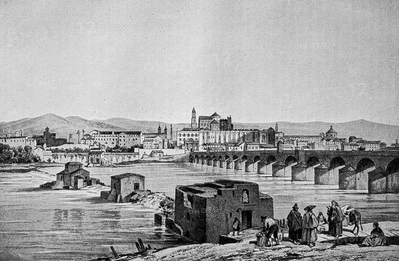 Roman bridge and mosque of Cordova