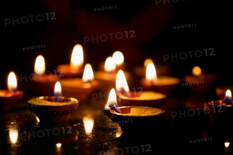 Diwali lights oil candles