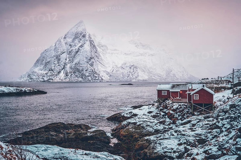 Famous tourist attraction Hamnoy fishing village on Lofoten Islands