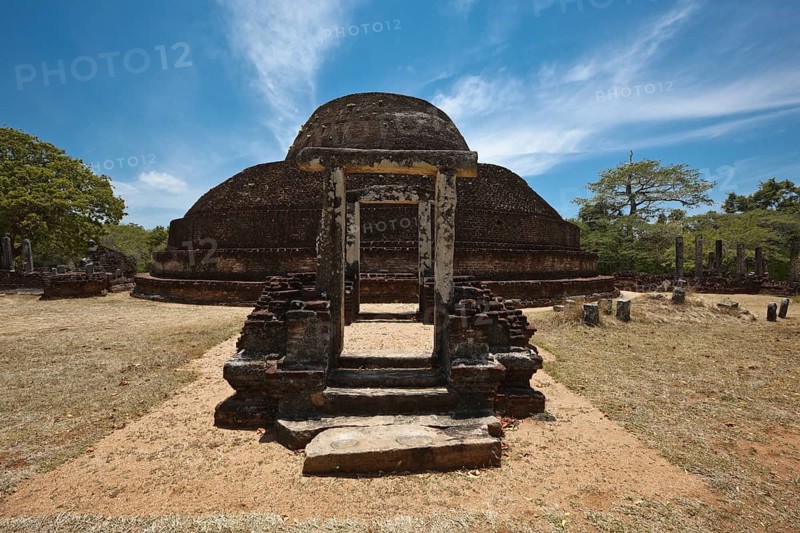 Ancient Buddhist dagoba stupe Pabula Vihara Ancient city of Pollonaruwa