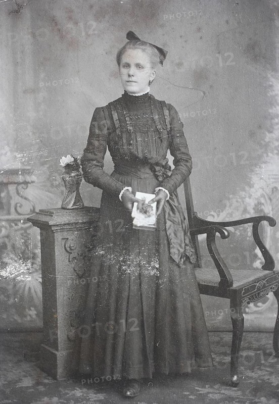 Woman in Sunday dress