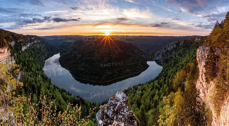 Sunset over Lac de Moron