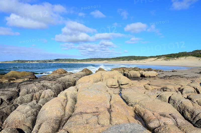 Smooth rocks on the beach