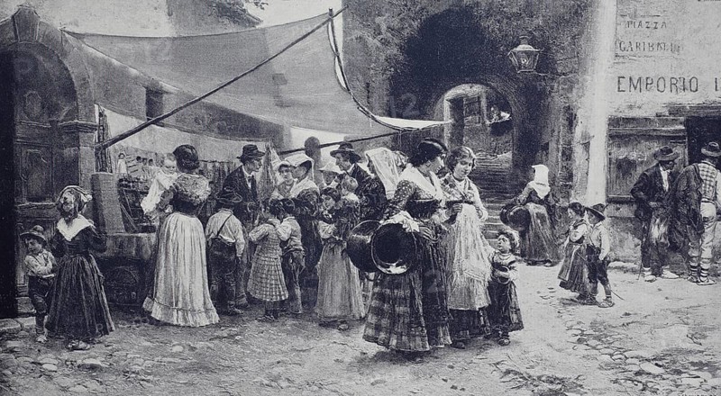 Italienischer Strassenverkaeufer