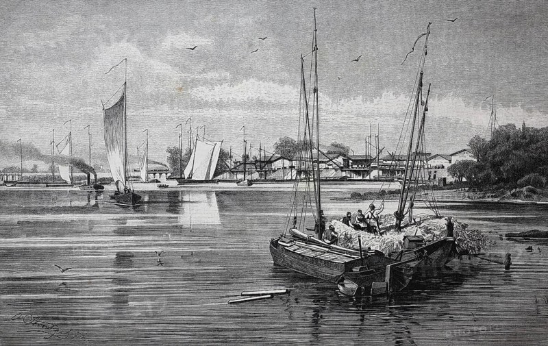 Der Hafen von Wallwitzhafen an der Elbe