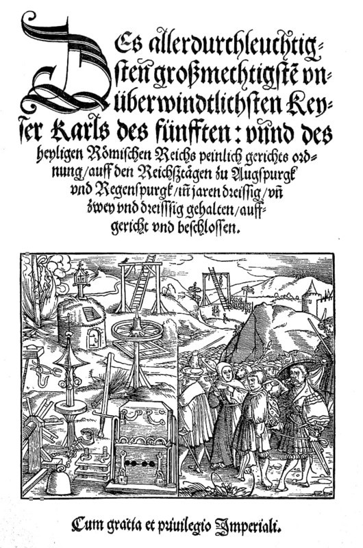 Title of the Peinliche Gerichtsverordnung