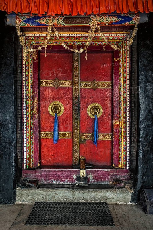 Door of Spituk Gompa