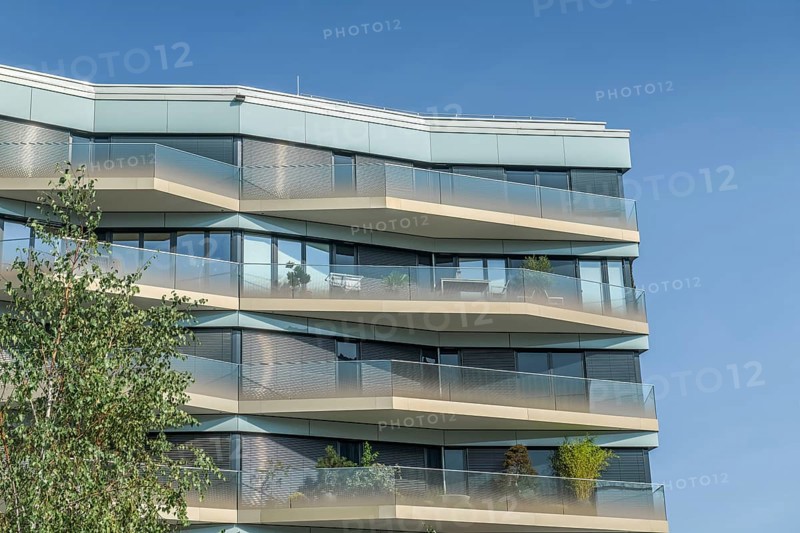 Glazed balconies on new-build flats
