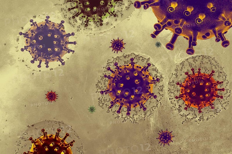 Virus pandemic cells or bacteria molecule concept. Germs