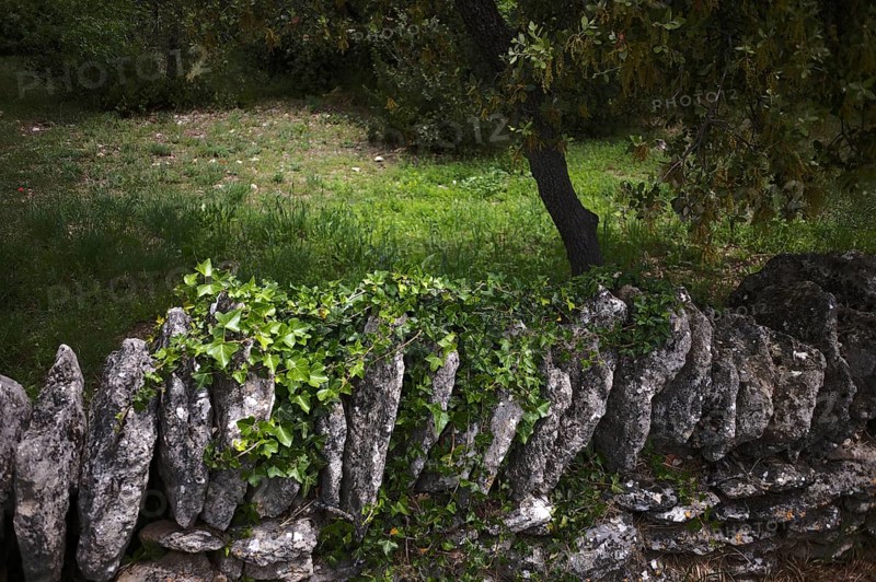 Typical wall of stacked stones