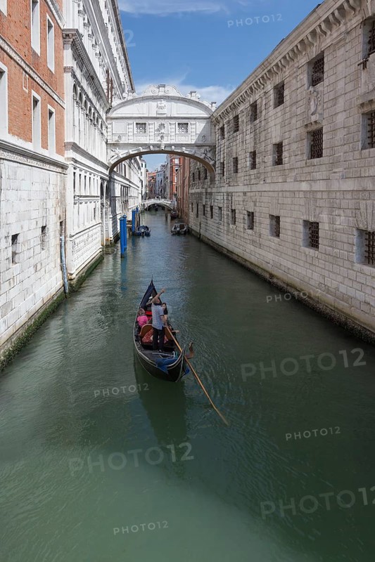 Gondola near sighs bridge