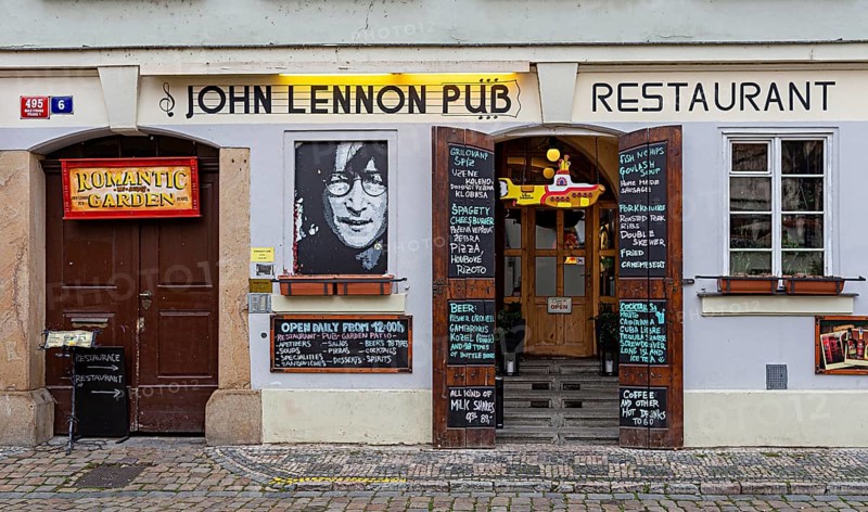 John Lennon Pub in the Old Town of Prague