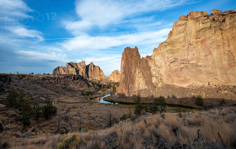 Red rock walls in the morning sun