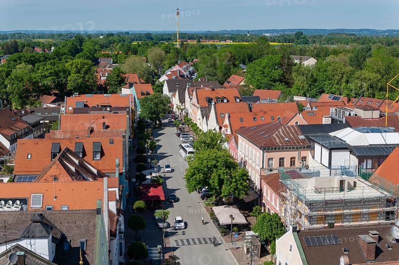 View of the Lange Zeile in Erding