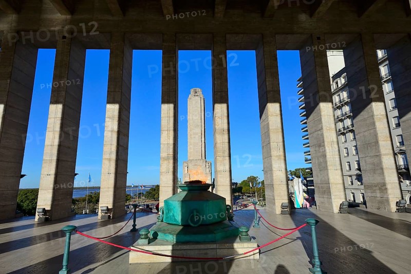 Eternal flame in the columned portal