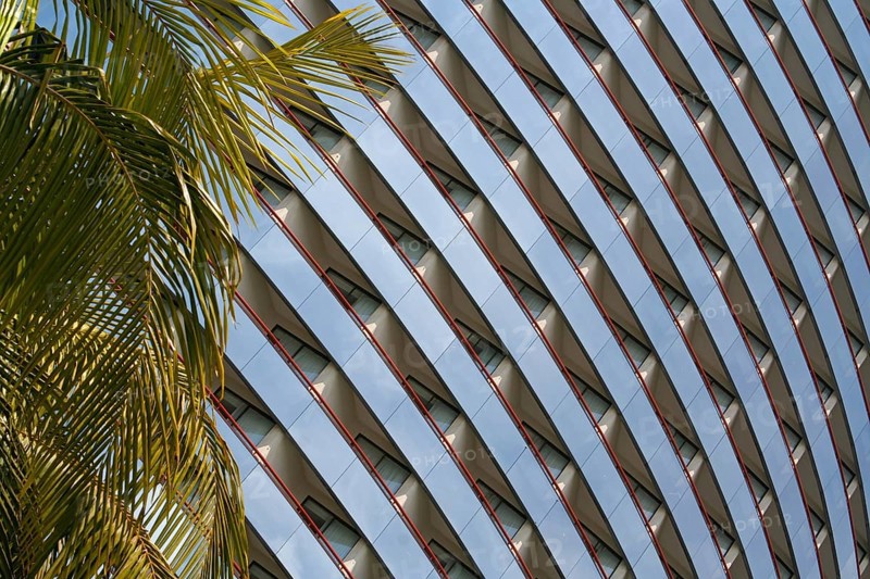 Abstract of reflective high-rise building