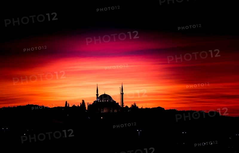 Outer view of Ottoman style mosque in Istanbul