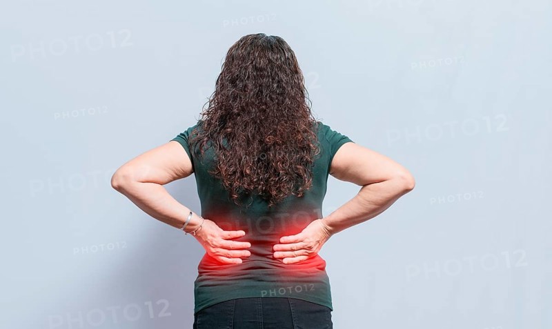 Person with spine problems