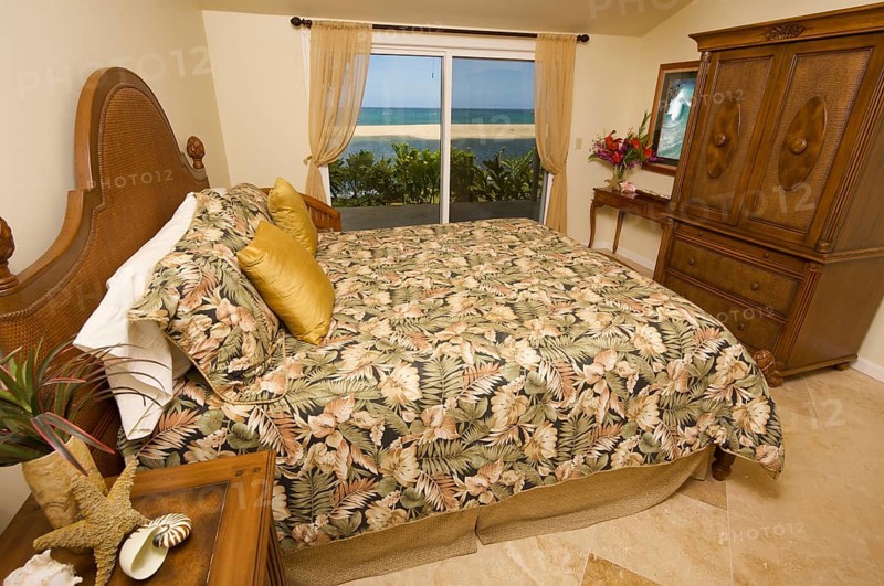 Beach-front bedroom with a view