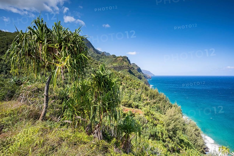 Blick vom Kalalau Trail auf die Na Pali Coast