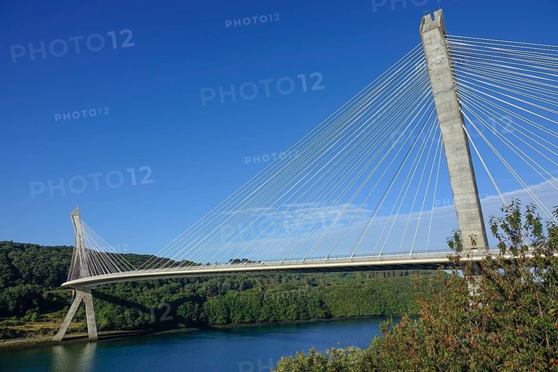 Pont de Terenez in Rosnoen over the river Aulne