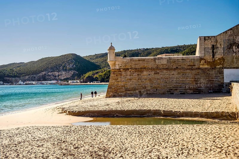 Saint James Fortress on the beach of Sesimbra