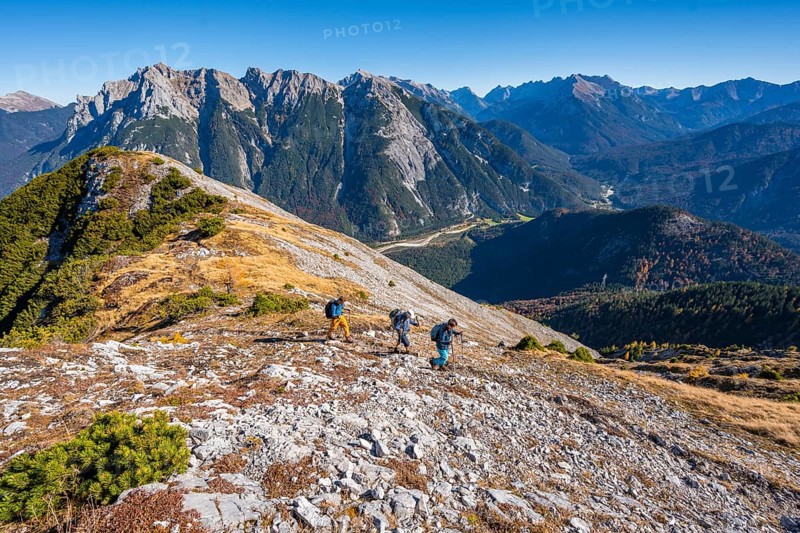 Hikers on a hiking trail