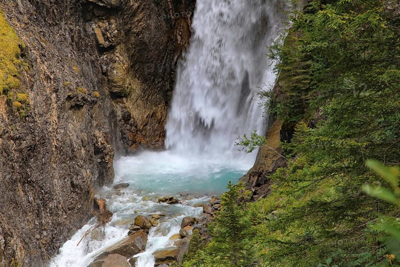 Rosenlaui Waterfall in the Rosenlaui Gorge