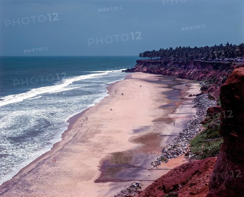 Varkala beach slanting to Arabian sea