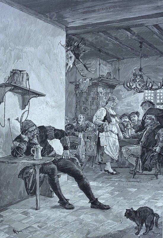 The Isolated Place of the Executioner in a Medieval Drinking Room