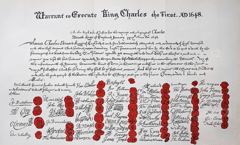 Order for the Execution of King Charles I of England