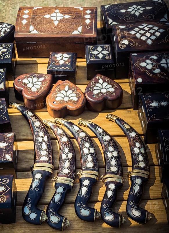 Ottoman Turkish style daggers with mother of pearl inlays
