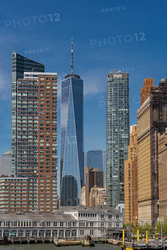 View of One World Trade Center and Downtown Manhattan