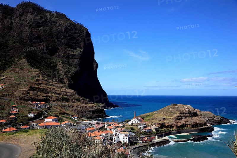 View of the village of Porto da Cruz