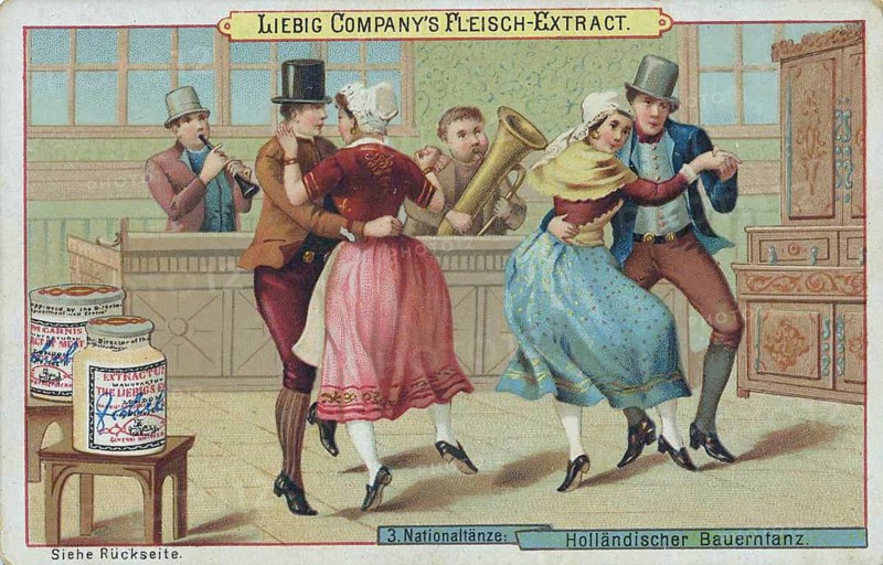 Picture series national dances: Dutch country dance