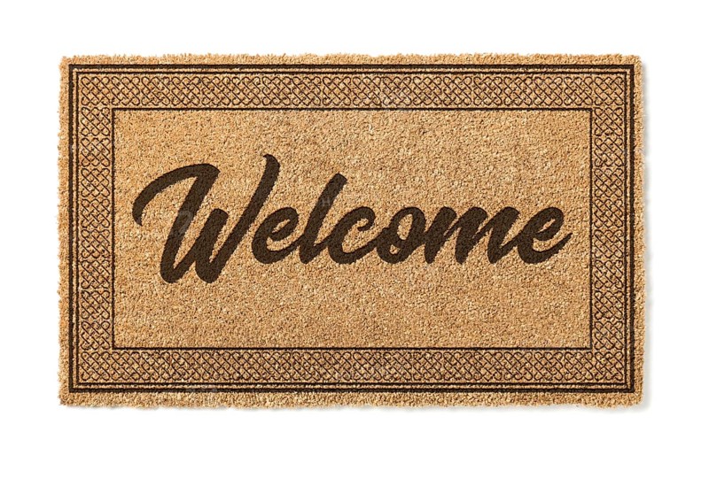 Welcome mat isolated on A white background