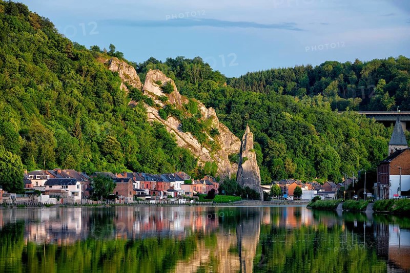 View of picturesque Dinant city over the Meuse river Dinant is a Walloon city and municipality located on the River Meuse