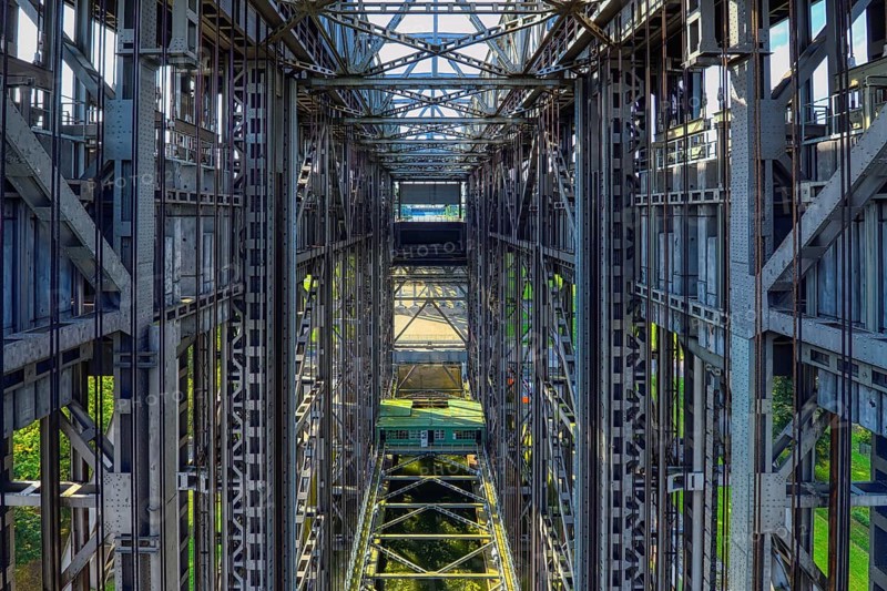 Interior view of the old Niederfinow ship lift