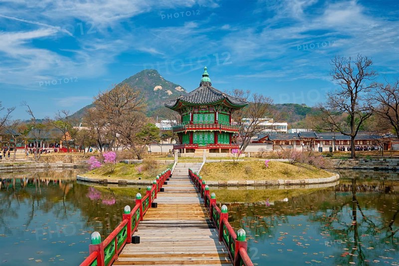 Hyangwonjeong Pavilion in Gyeongbokgung Palace