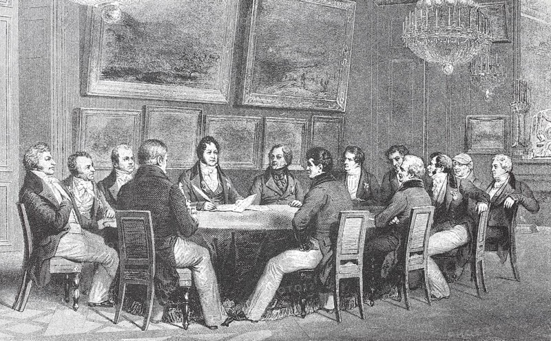 The Duke of Orleans signs the proclamation by which he assumes the dignity of Governor General